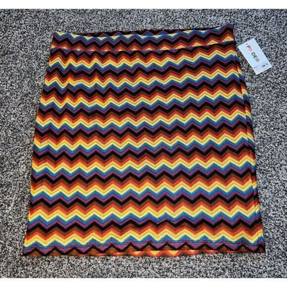NWT Pride Machine Knit Skirt Multicolor‎ size XXL